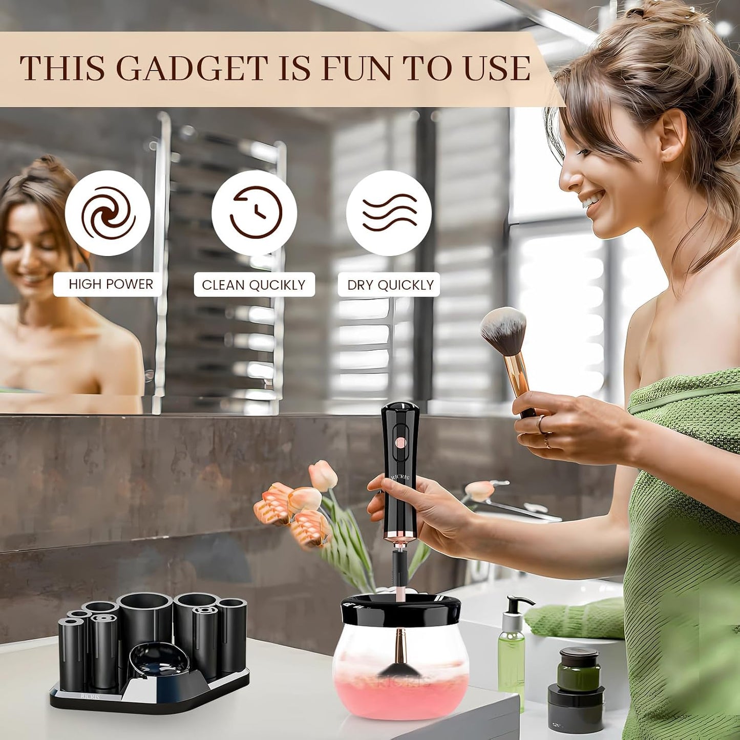 Quick Spin Makeup Brush Cleaner